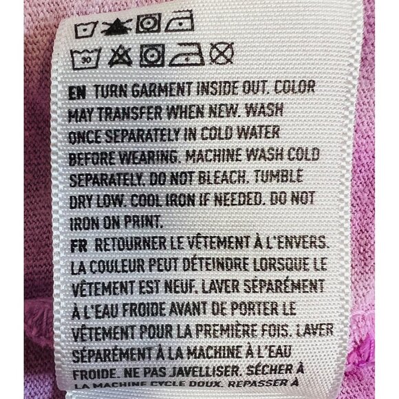 American Eagle Pink Tie Dye Medium Long Sleeve Shirt 100% Cotton - Picture 5 of 5